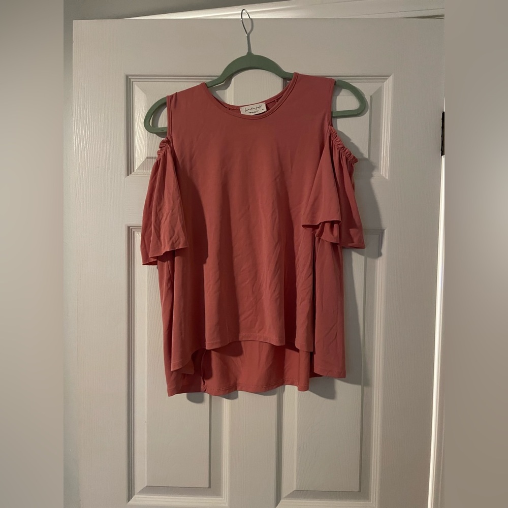 Lavender Field Cold Shoulder Blouse